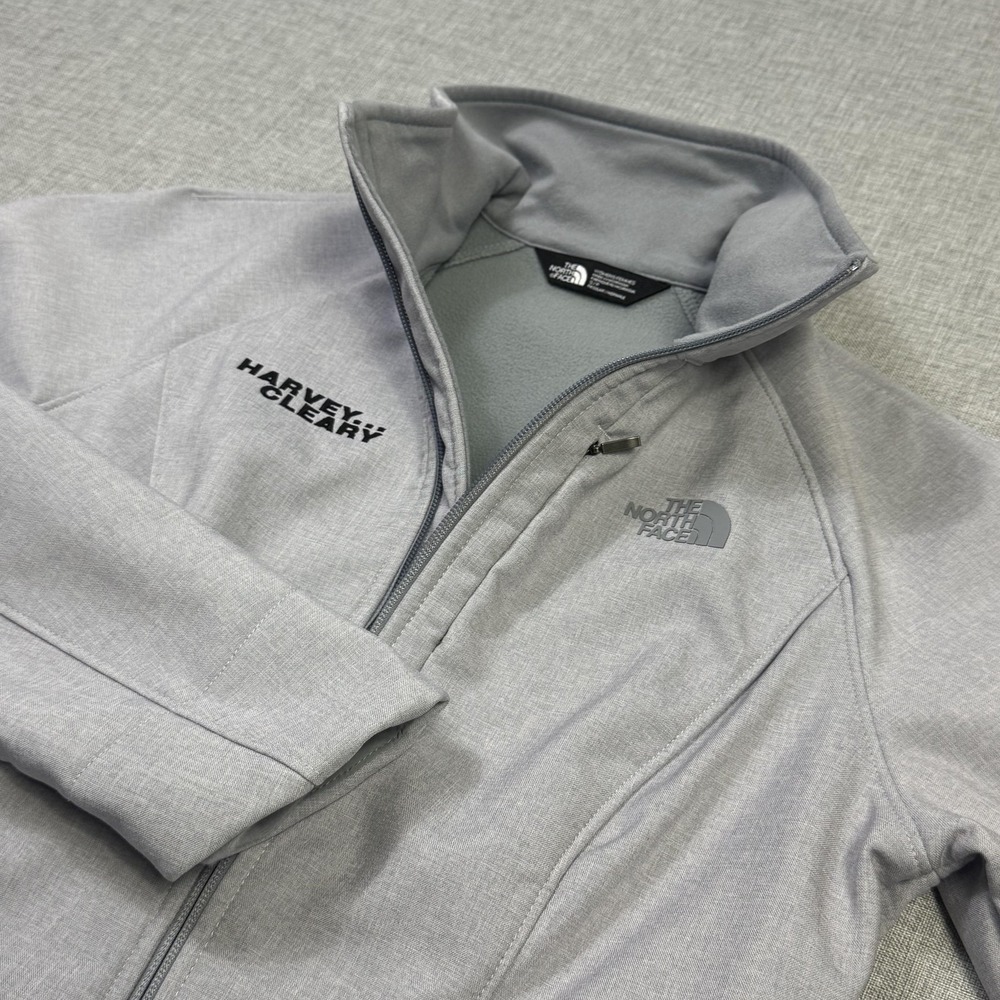 The North Face Windwall Jacket Women Small Gray Softshell Lined Full Zip Pockets